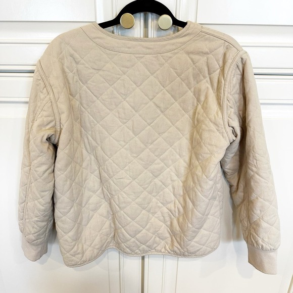 Mod Ref Women’s Beige Quilted Shacket Coat Jacket Minimalist Capsule - Picture 6 of 6